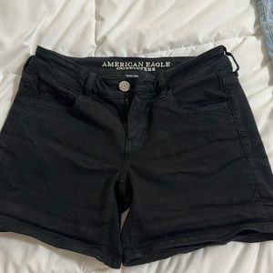 American Eagle black jean shorts
